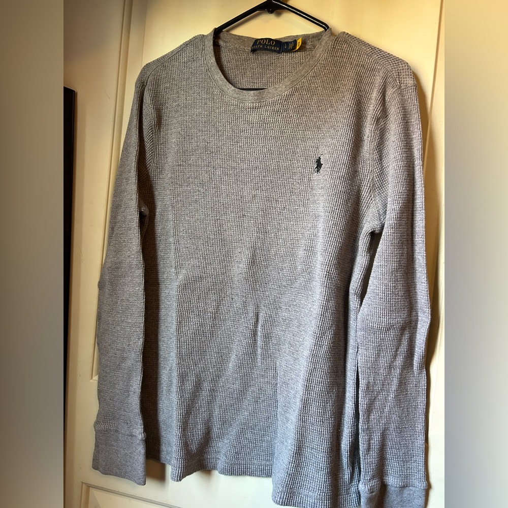 Vintage Ralph Lauren Gray Waffle Long Sleeve